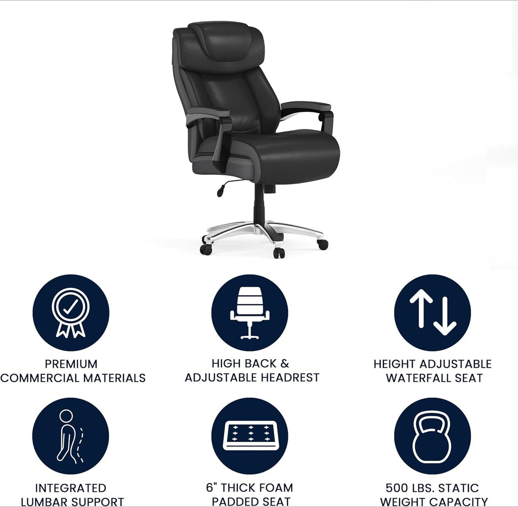 High‑Back Ergonomic Executive Swivel Office Chair