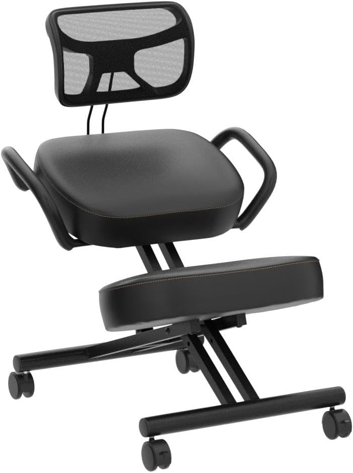 Ergonomic Kneeling Chair With Back Support Cushion