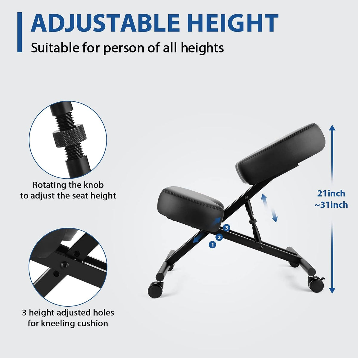 Adjustable Ergonomic Kneeling Chair for Office Home