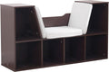 Wooden Kids Bookcase Reading Nook Storage Bench
