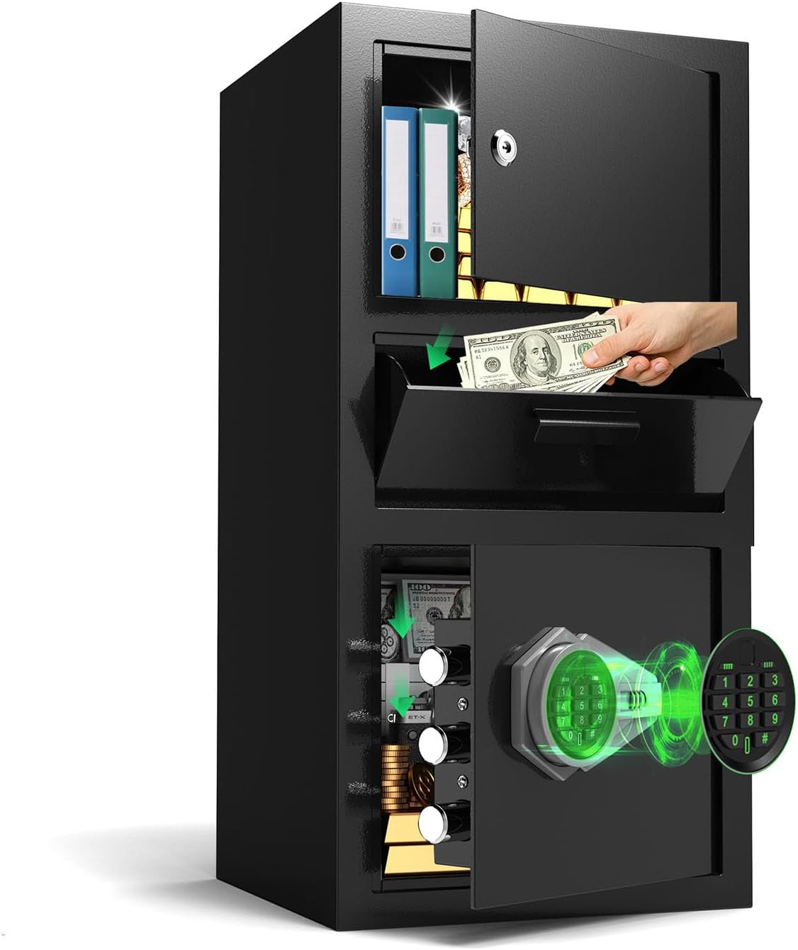 Large Digital Deposit Home Safe Box