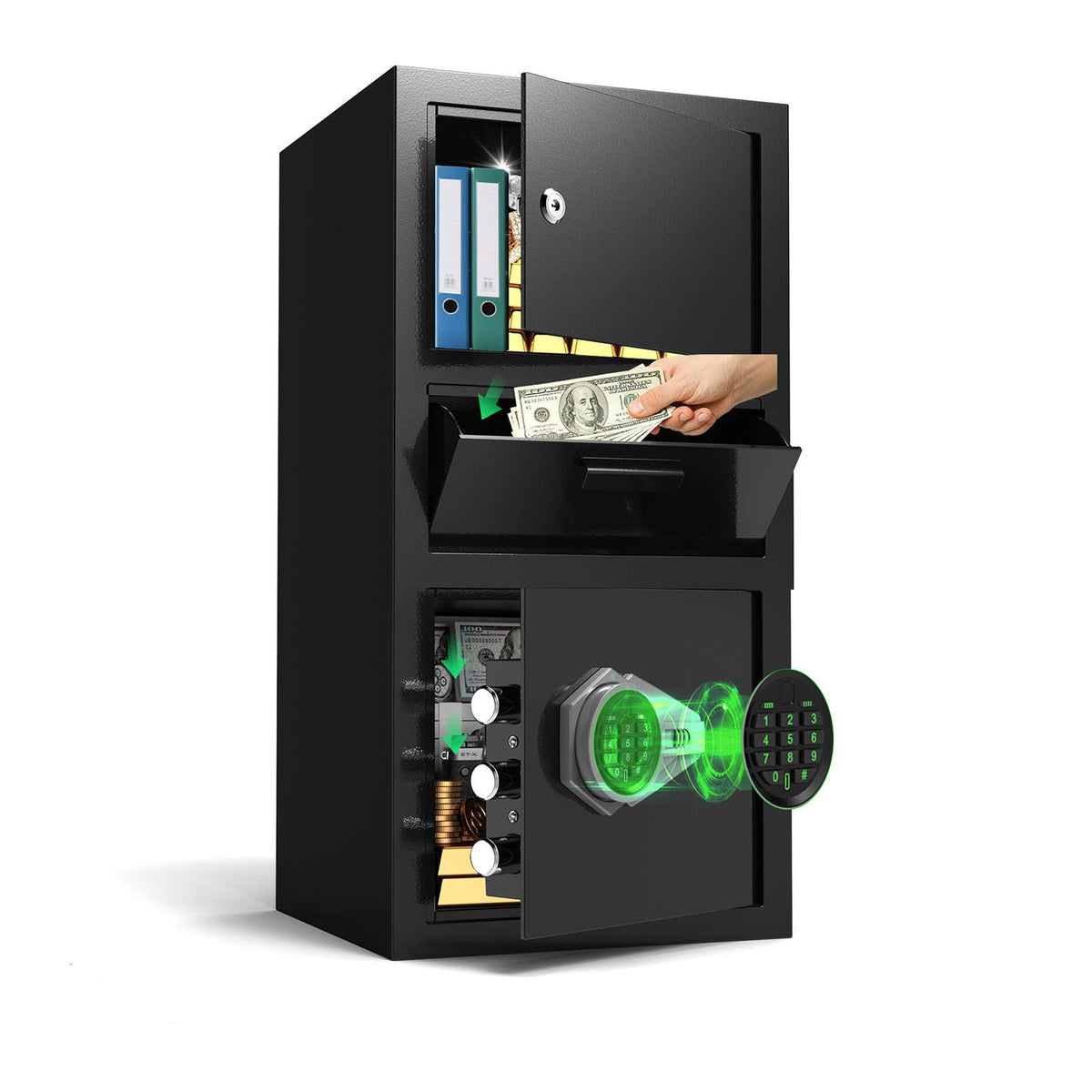 Large Digital Deposit Home Safe Box