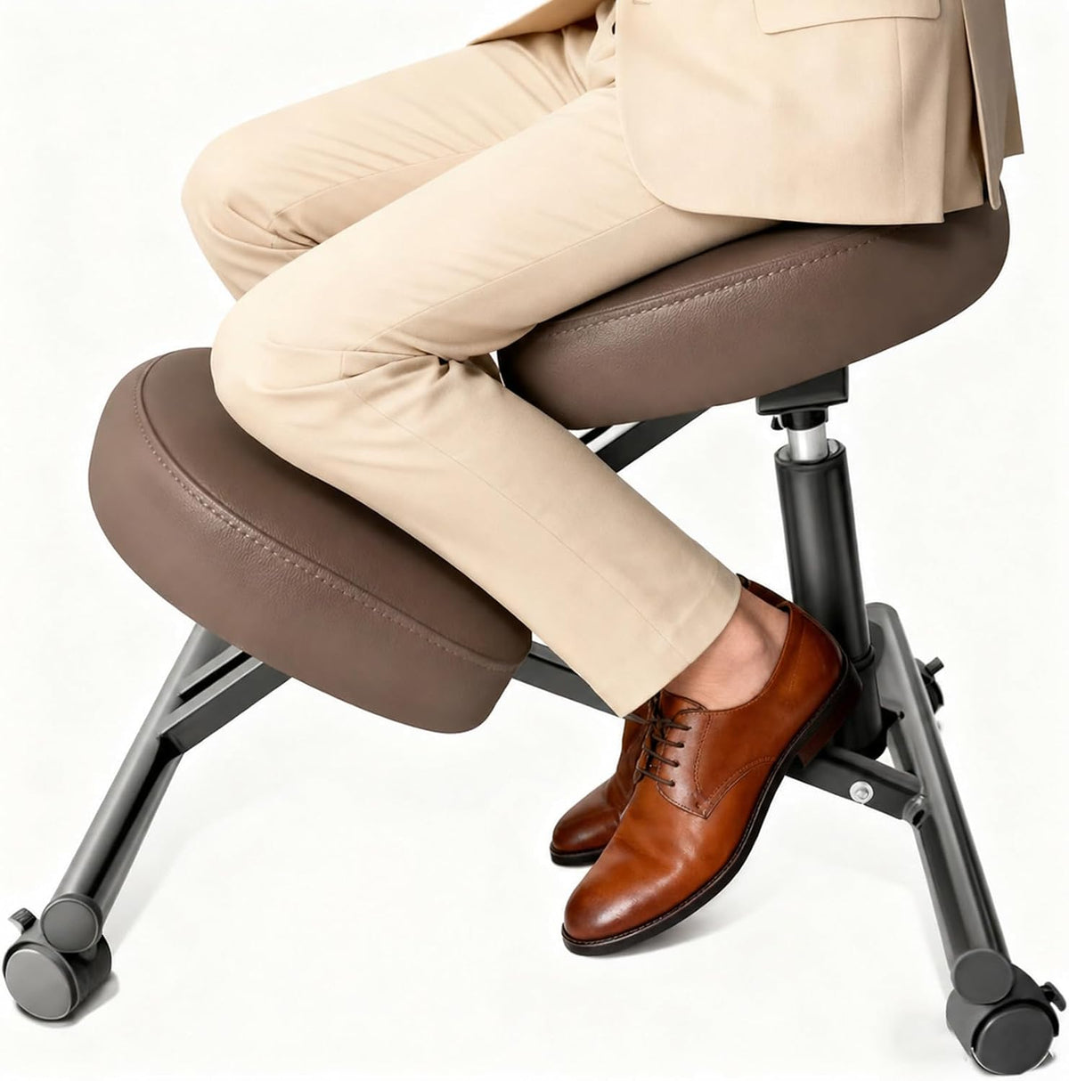 PU Leather Ergonomic Kneeling Office Stool Chair