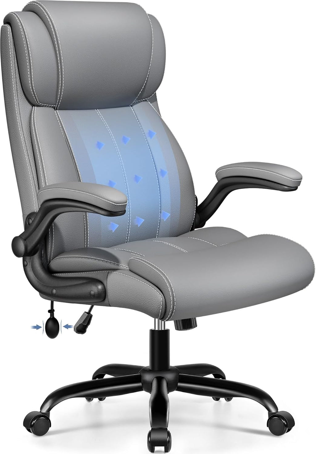 High‑Back PU Leather Ergonomic Office Chair
