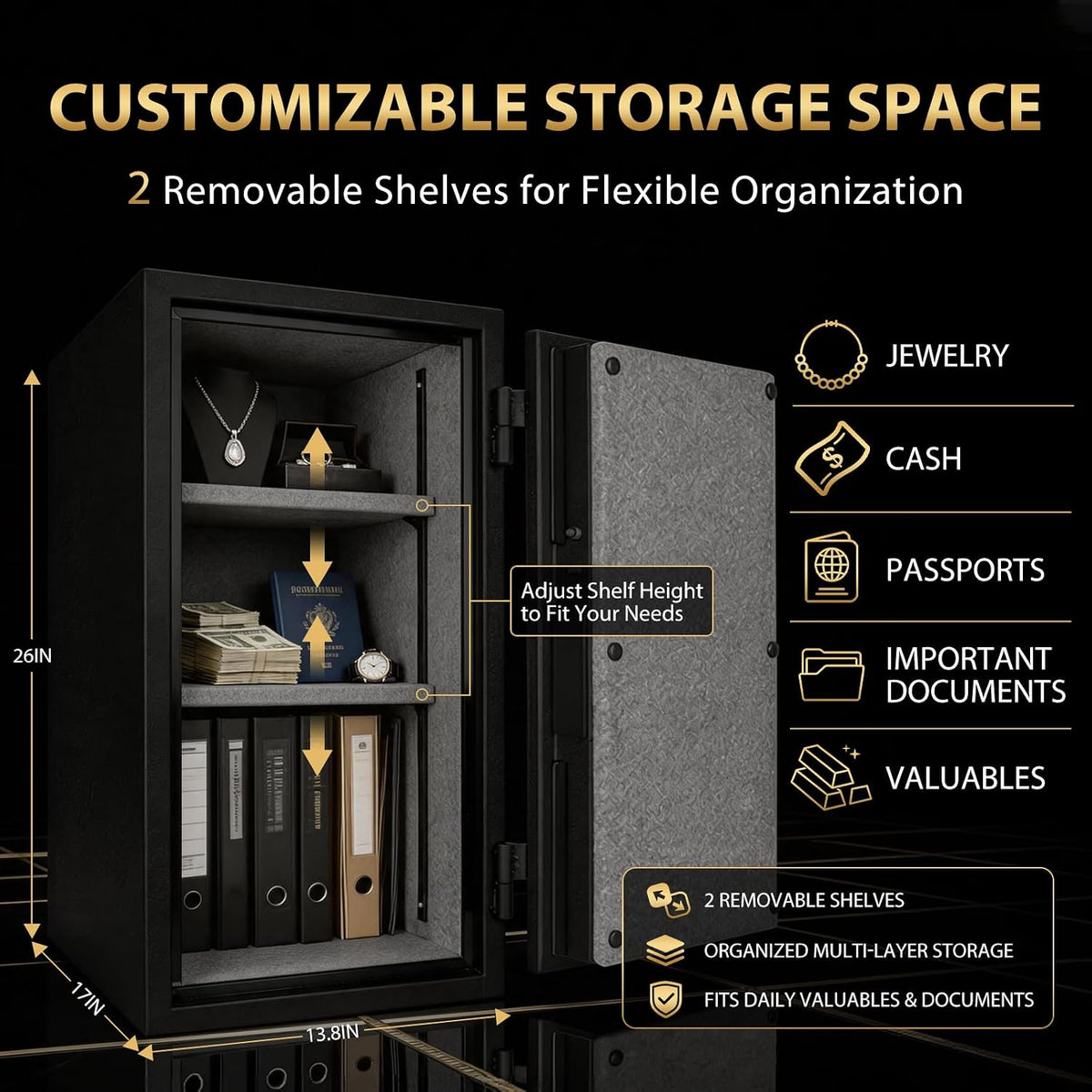 Fireproof Safe Box for Home and Office