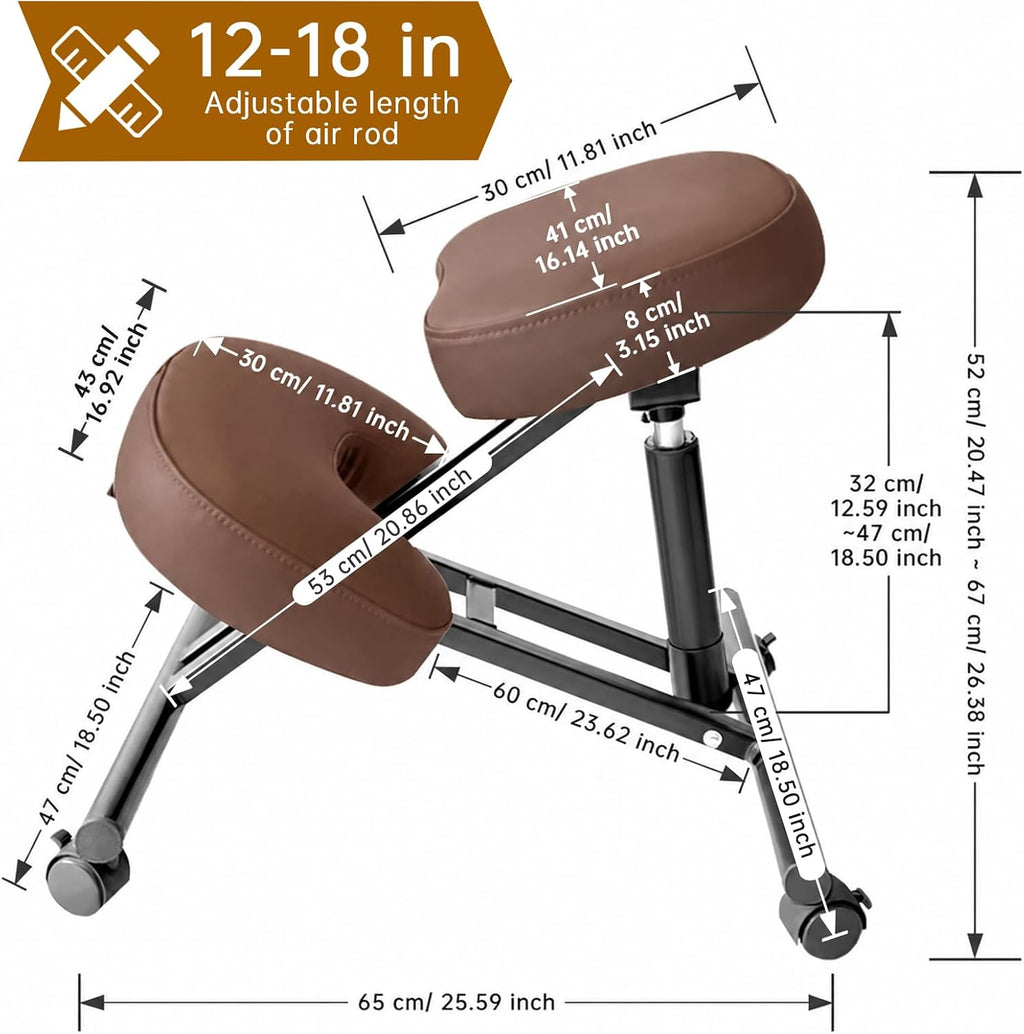 PU Leather Ergonomic Kneeling Office Stool Chair