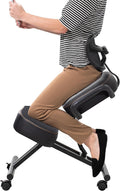 Ergonomic Kneeling Chair With Back Support Cushion