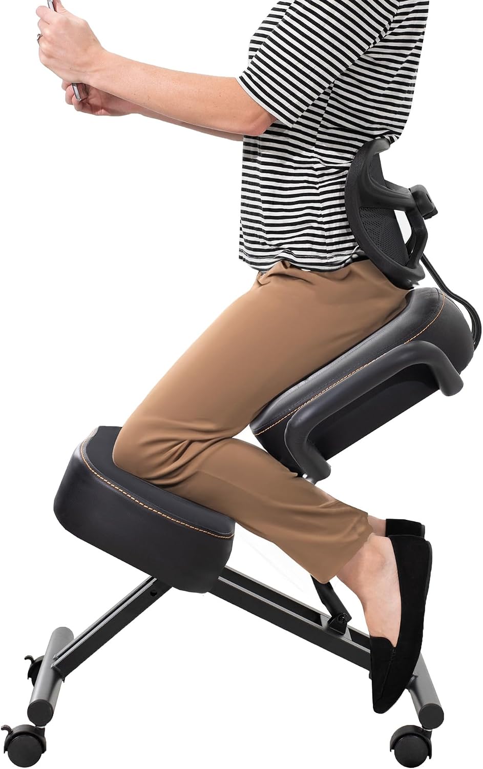 Ergonomic Kneeling Chair With Back Support Cushion