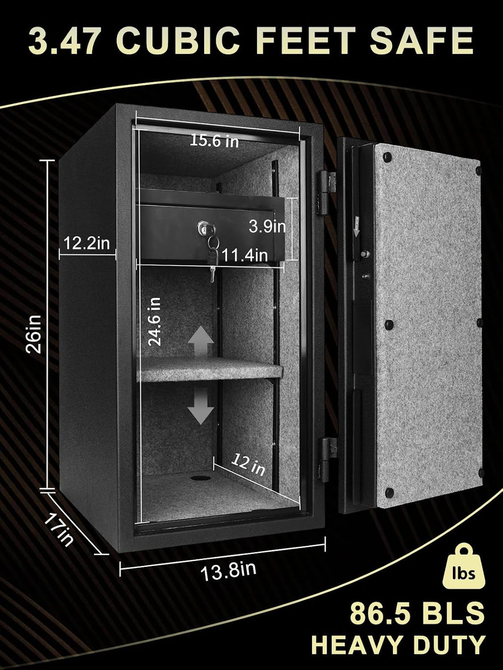Fireproof Safe Box for Home Office Storage