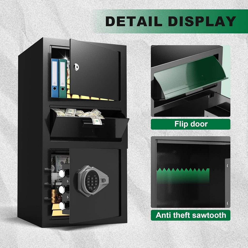 Large Digital Deposit Home Safe Box