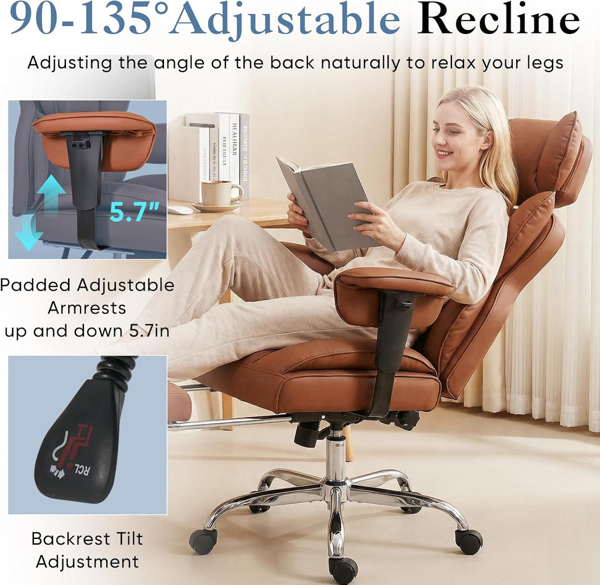 Big Tall Executive Office Chair With Footrest