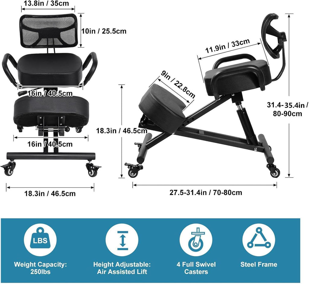 Ergonomic Kneeling Chair With Lumbar Support