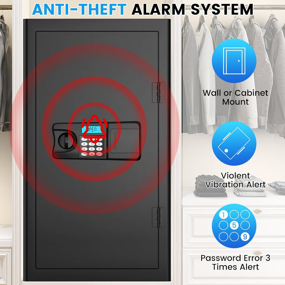 Large Fireproof Security Safe for Home Use