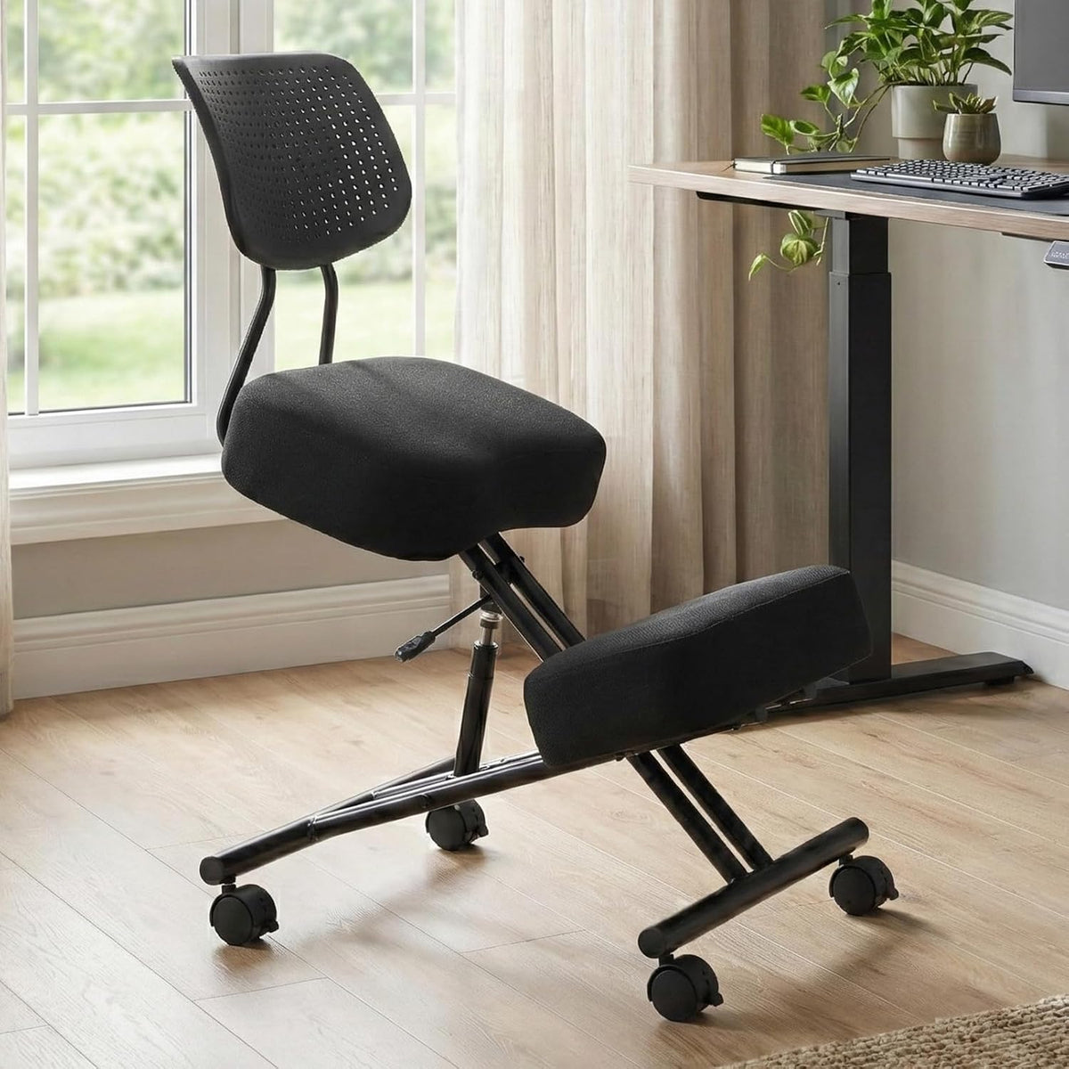 Ergonomic Adjustable Kneeling Chair With Backrest