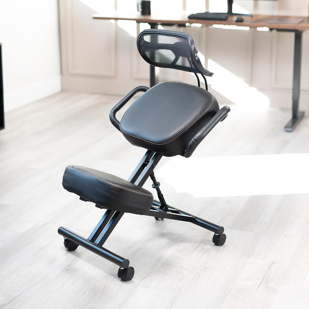 Ergonomic Kneeling Chair With Back Support Cushion