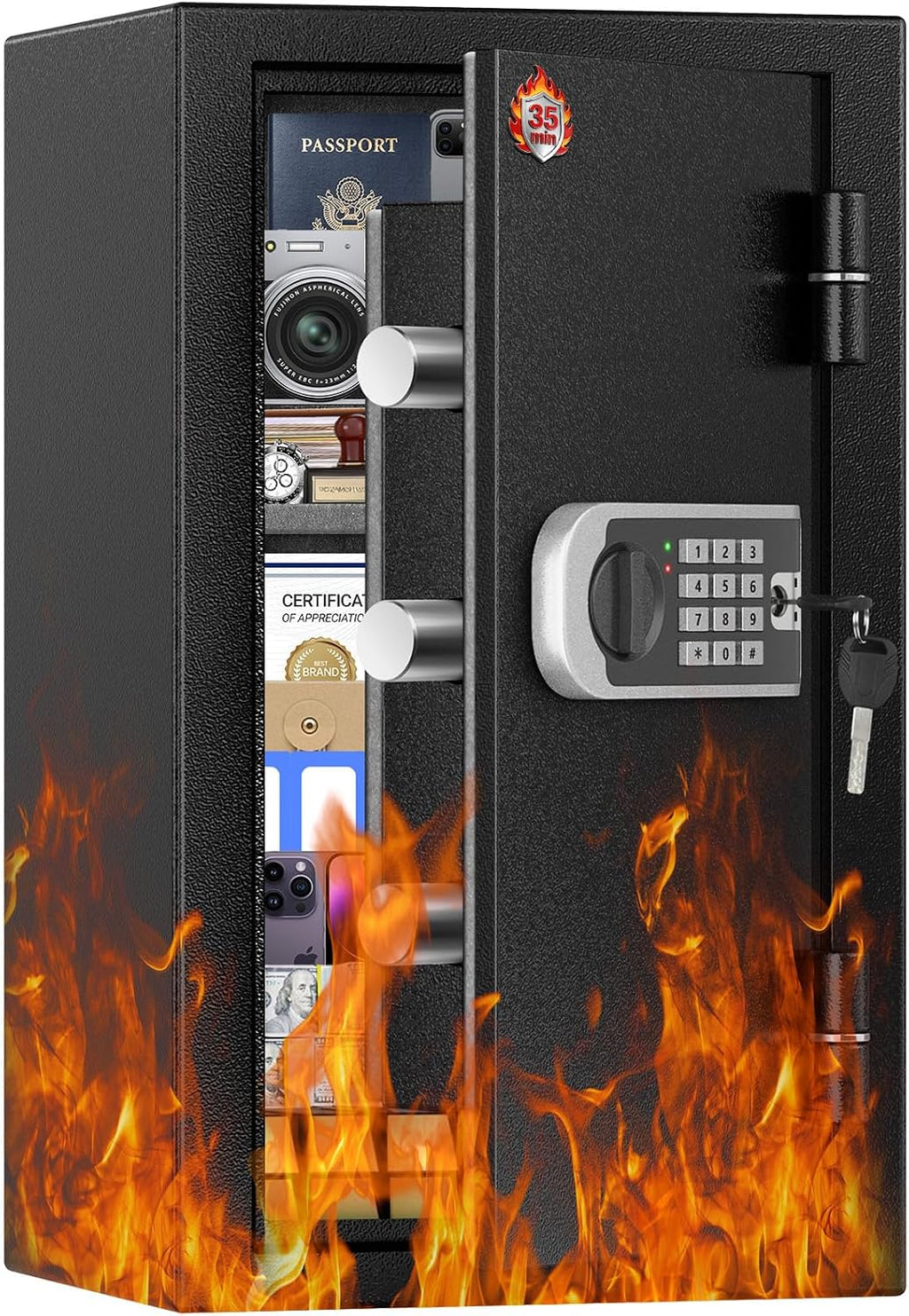 Upgraded Fireproof Large Safe for Home Storage