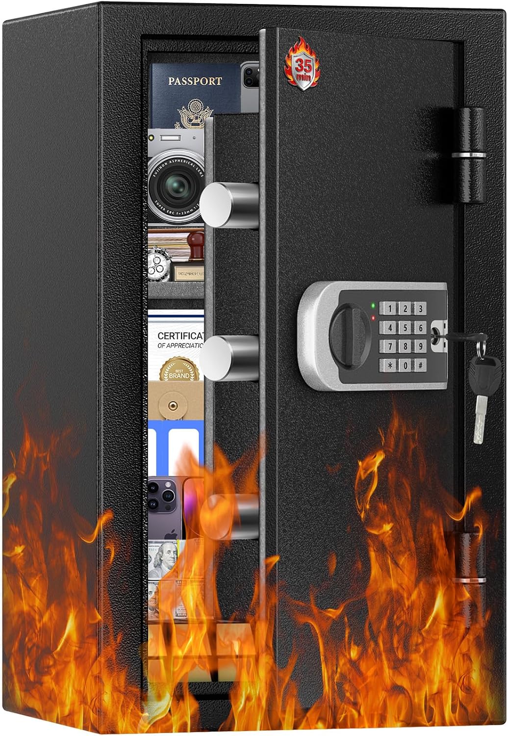 Upgraded Fireproof Large Safe for Home Storage