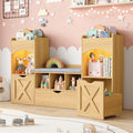 Castle‑Shaped Kids Bookshelf Reading Nook Bench