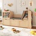 Wooden Kids Bookshelf Toy Storage Reading Nook