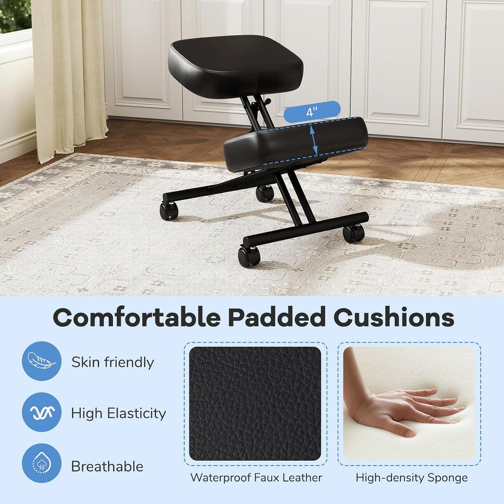 Adjustable Padded Kneeling Chair for Home Office